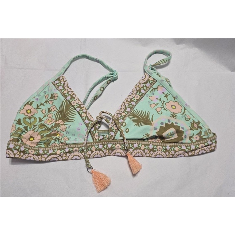 NWOT Seafolly 6 USA Banded Triangle Picnic Bikini Swim Top Floral 132232